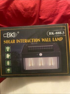 Solar Interaction Wall Lamp in Black - BK-888-3